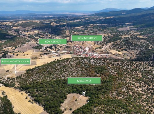 Kütahya Merkez Koçak Köyünde 1078 m² Fırsat Arazi